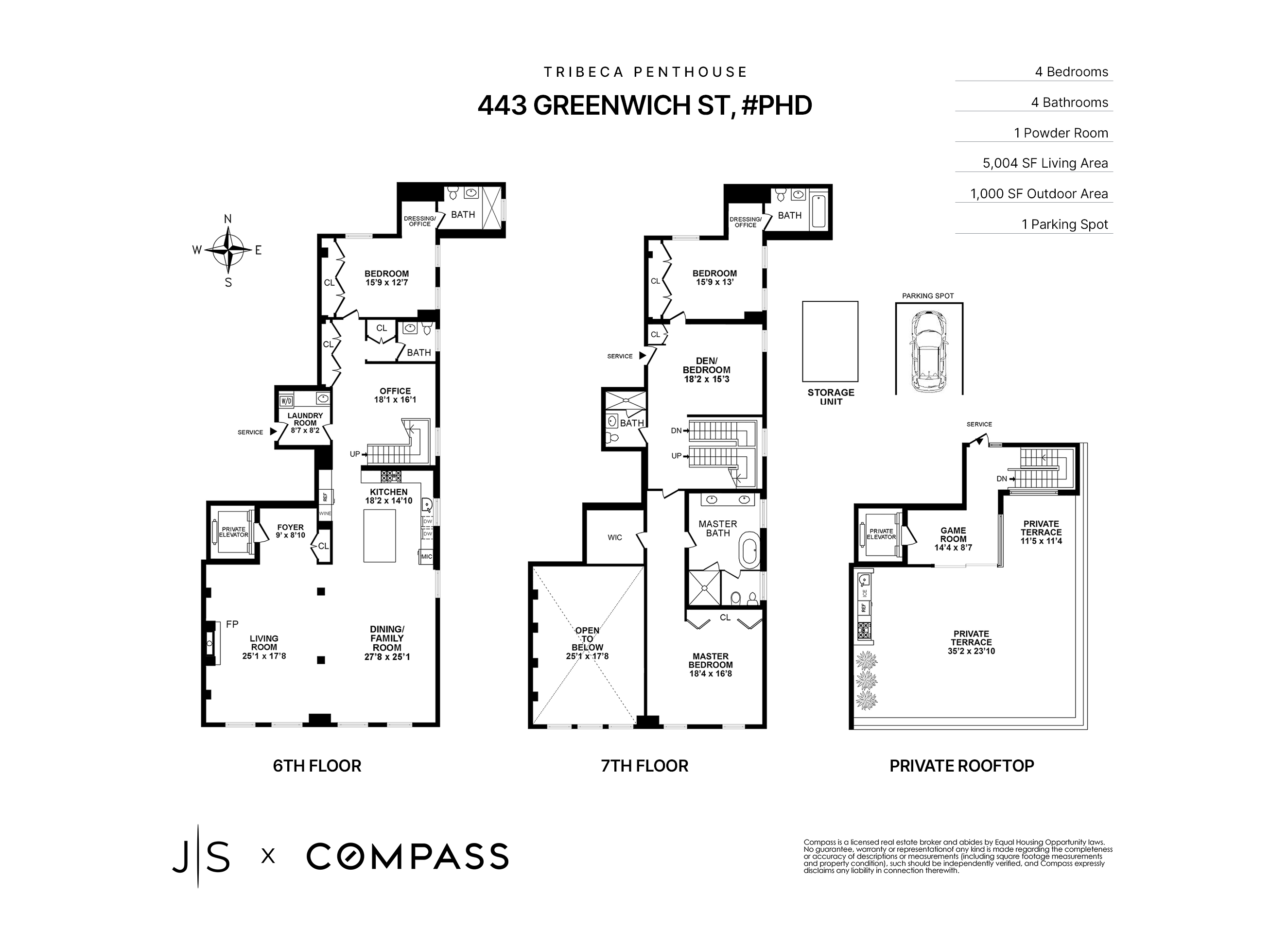 443 Greenwich #PHD Manhattan, NY 10013