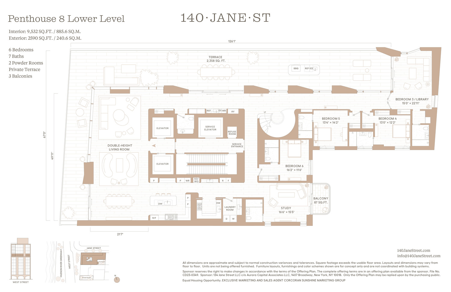 140 Jane #PH8 Manhattan, NY 10014