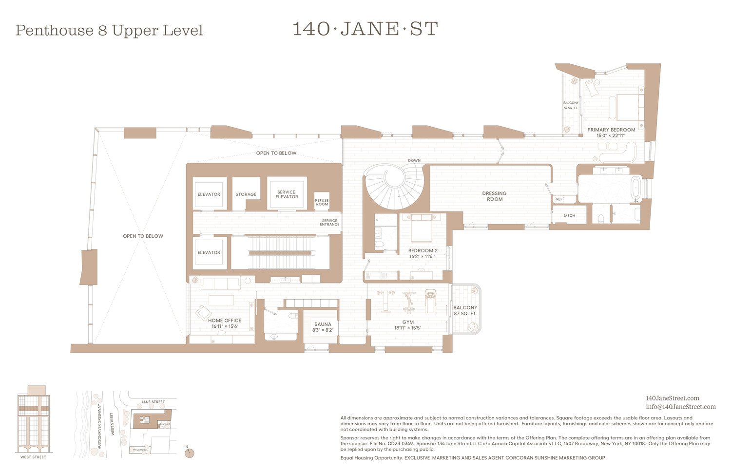 140 Jane #PH8 Manhattan, NY 10014