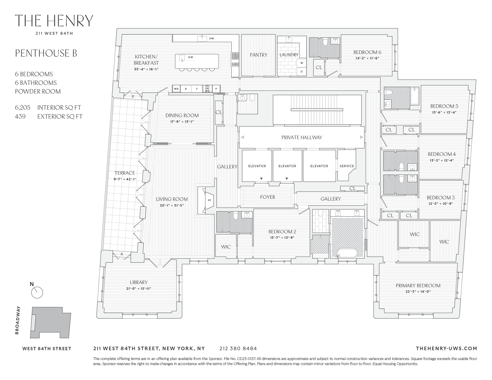 211 W 84th #PHB Manhattan, NY 10024