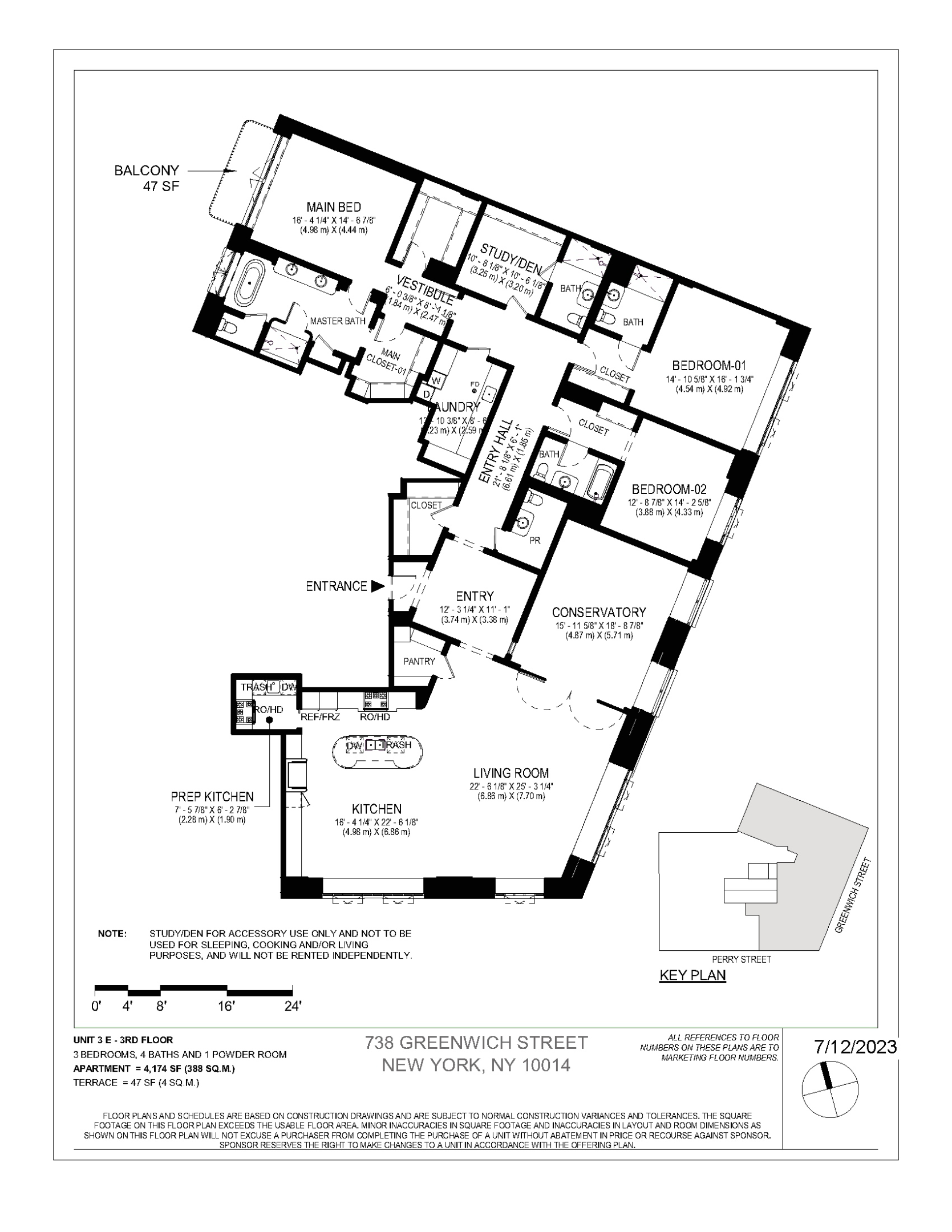 125 Perry #3E Manhattan, NY 10014