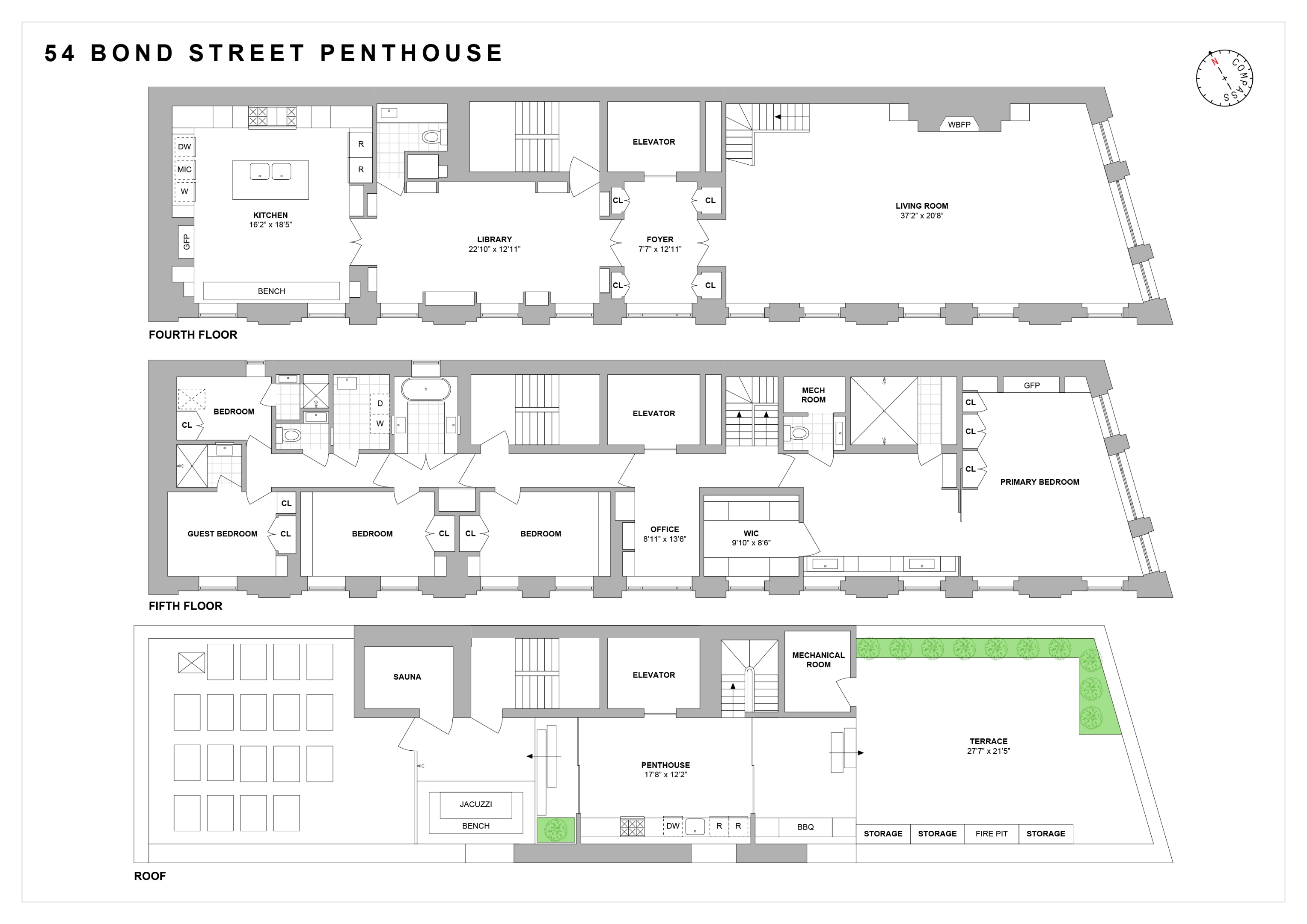 54 Bond #PH Manhattan, NY 10012