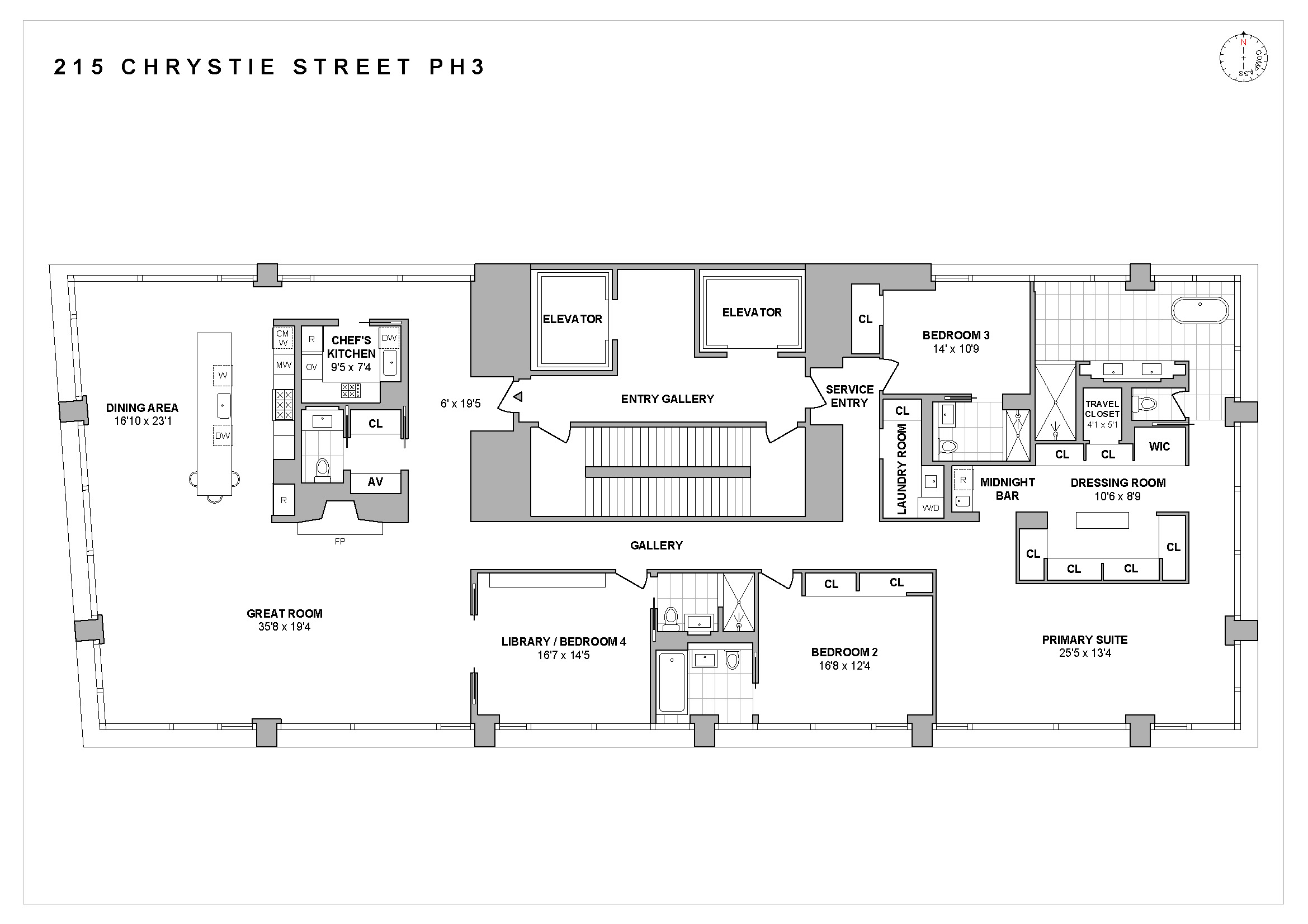 215 Chrystie #PH3 Manhattan, NY 10002